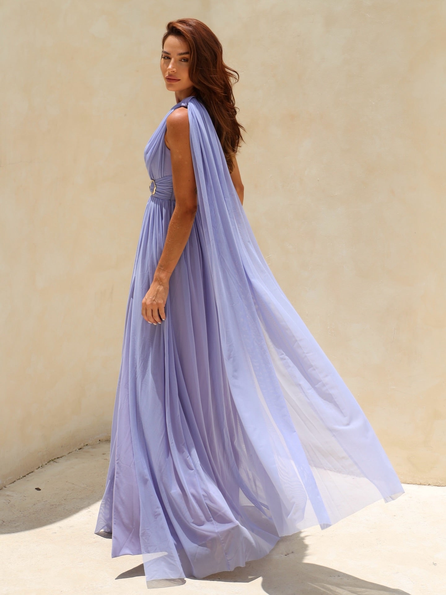 Women’s Lilac One Shoulder Maxi Dress
